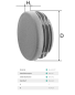 Preview: PVC Endkappe 42,4x2,0 mm grau Rohr Abschlussdeckel Kunststoff Kappe